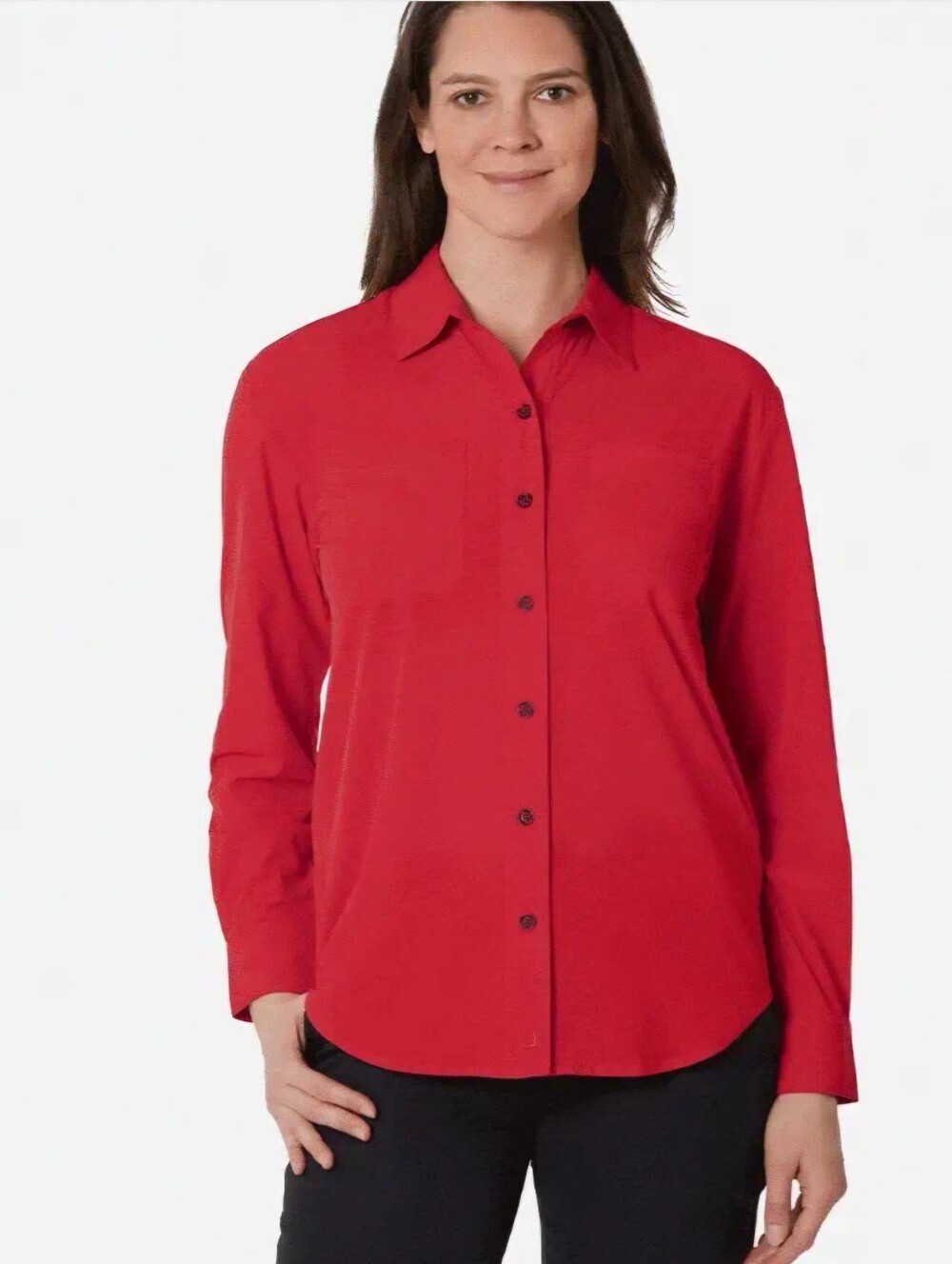 SCOTTeVEST Sabrina Shirt Women's M1 Sangria 6 Pocket
